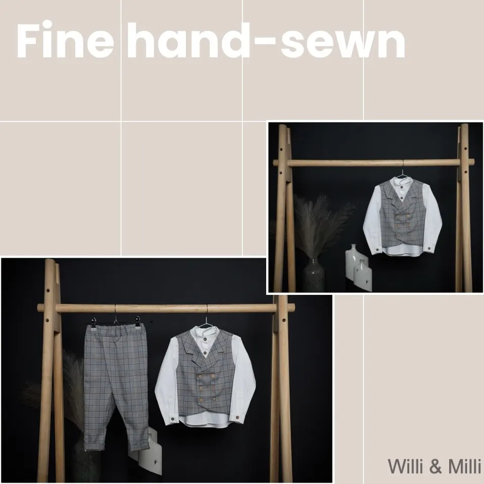 Light Gray Cubic Vest With Lining