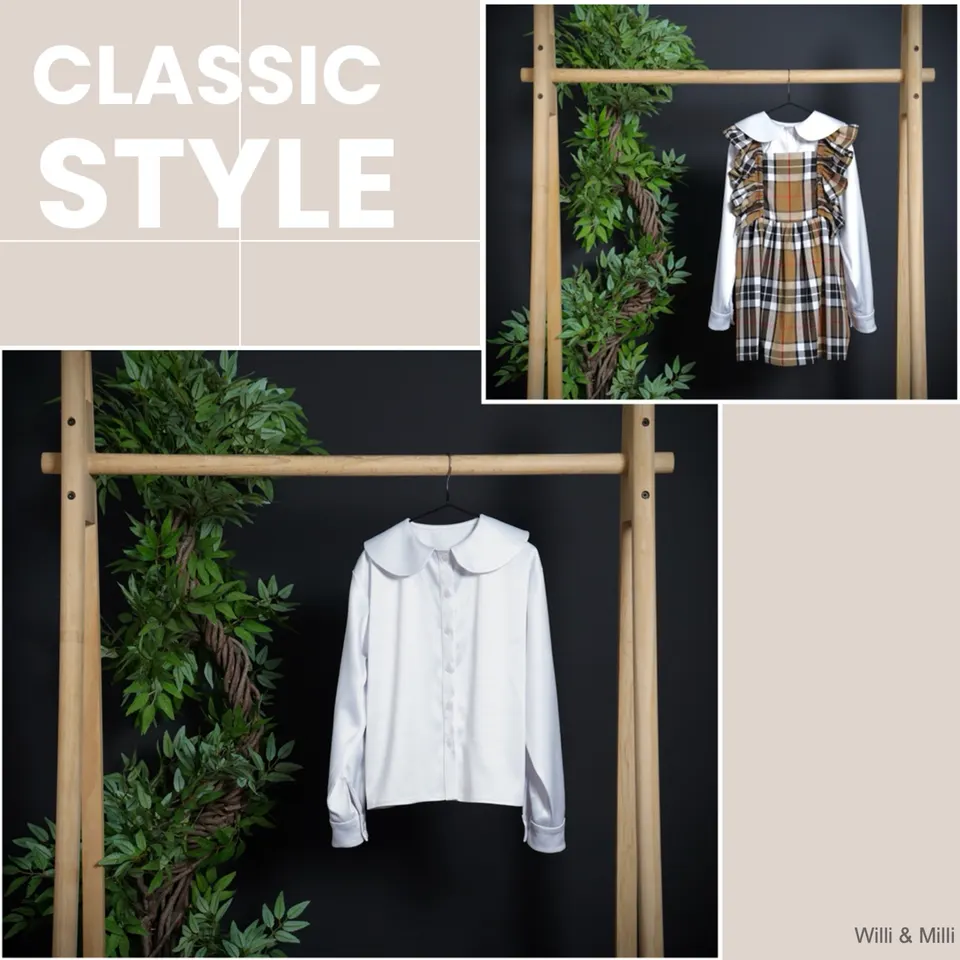 White Blouse-Button French Collar