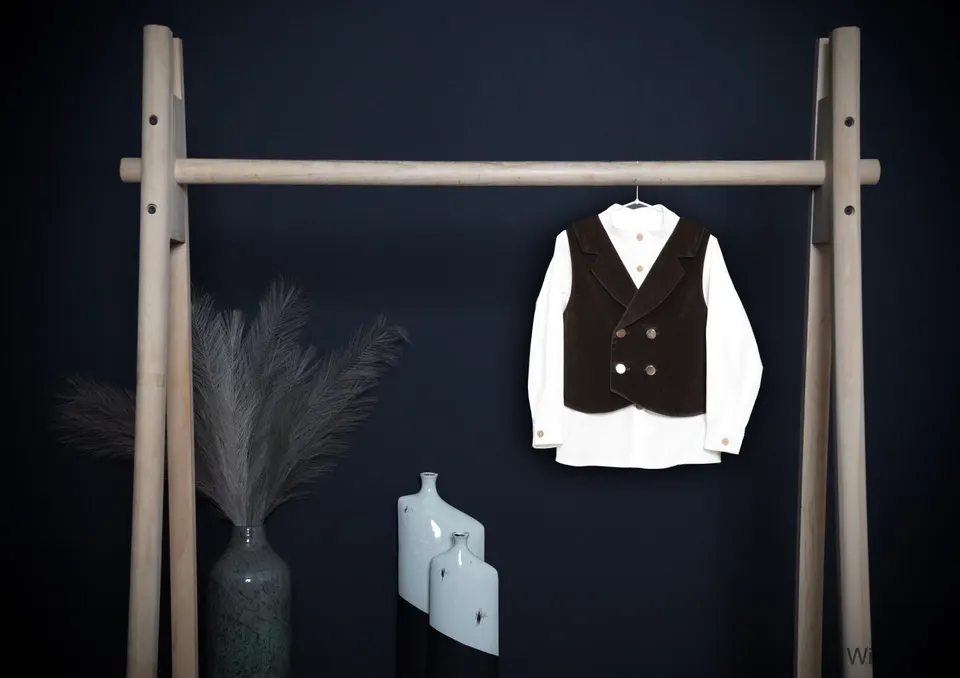 Brown Velvet Vest With Lining (Vest)