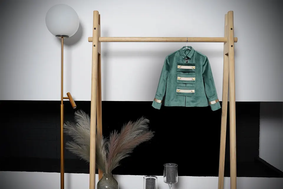 Green Velvet Royal Jacket With Brown Lining