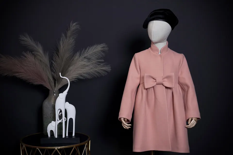 Pink Coat With Sash-Bow
