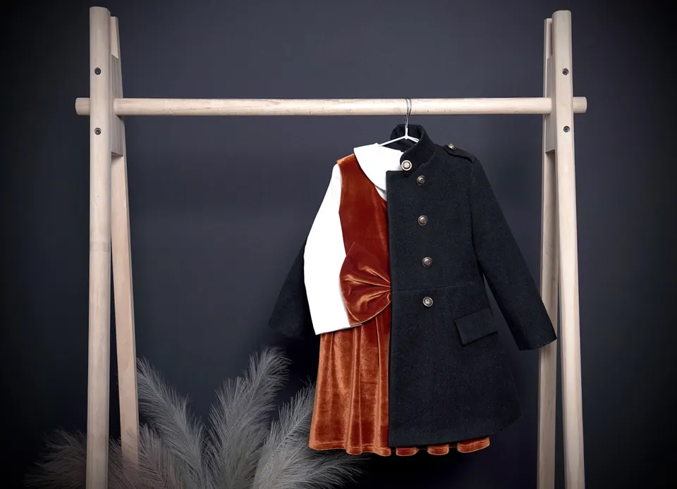 Black Classic Coat Golden Button-Accessory — photo 3