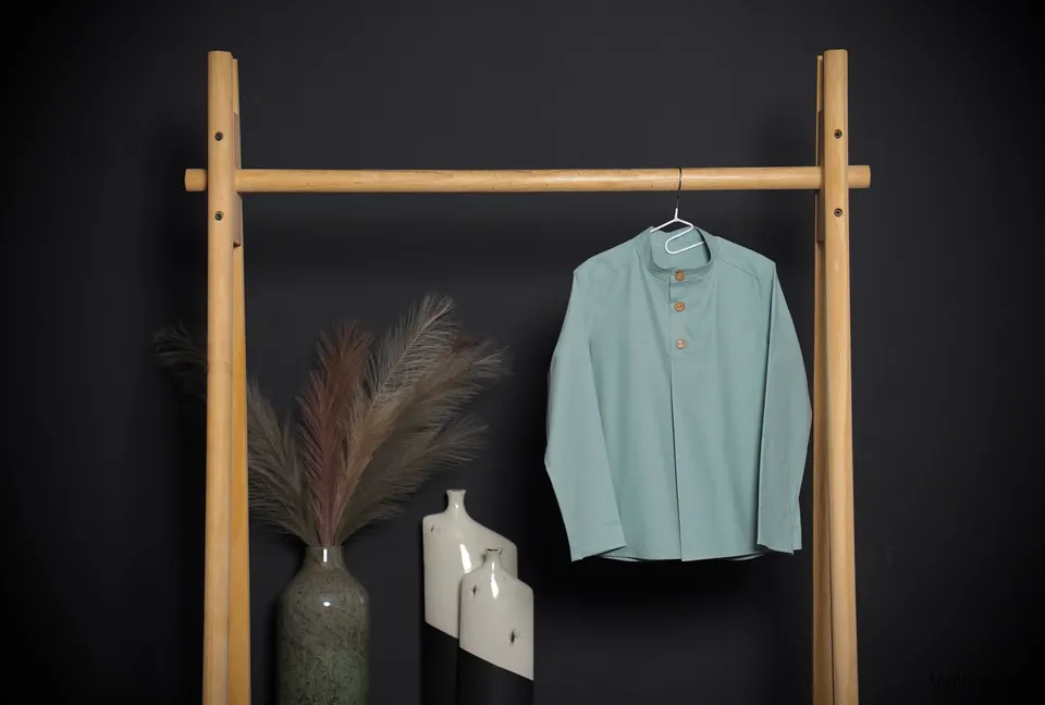 Dark Turquoise Oxford-Shirt Three Button