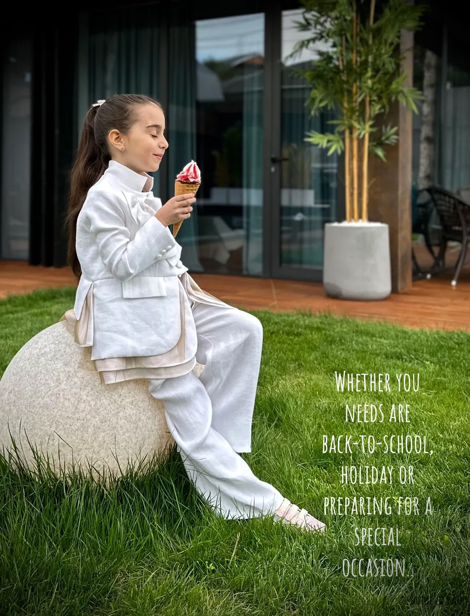 White Linen Classic Wide-Trousers