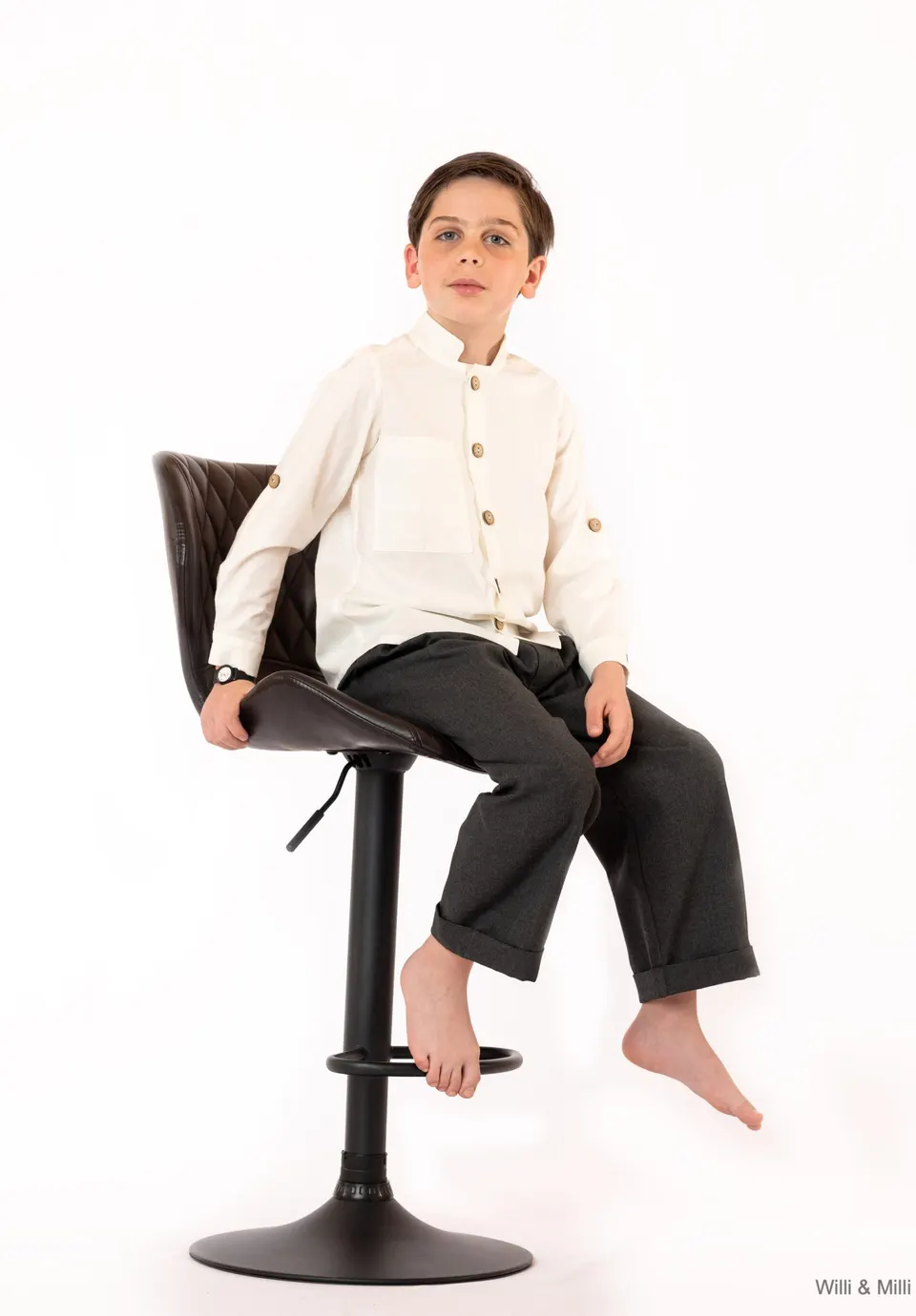 White Cotton Original Collar Shirt - BTS