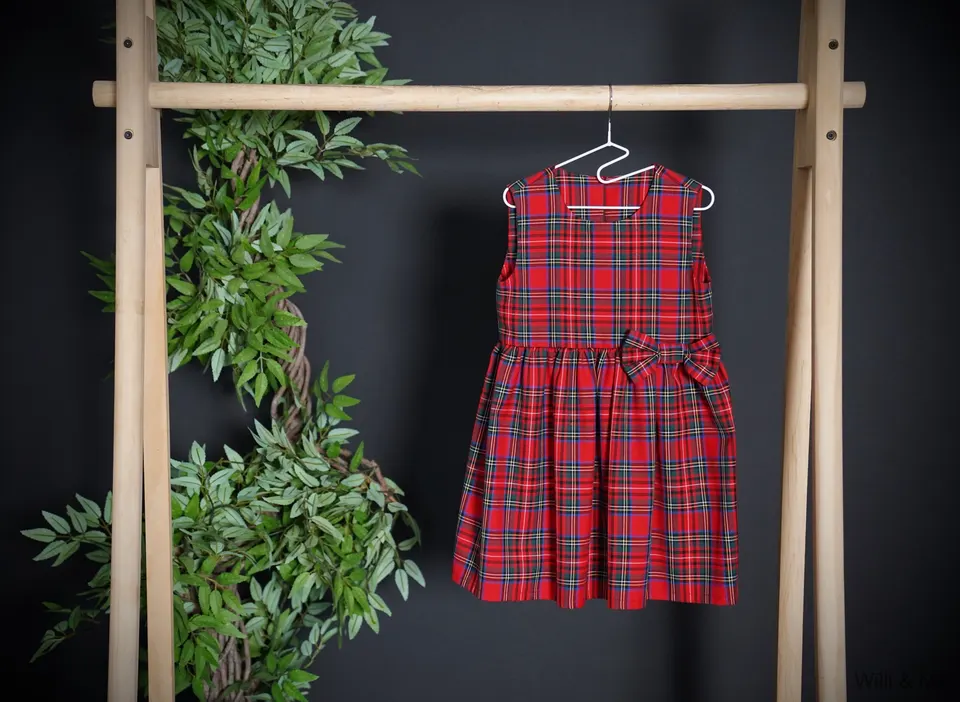 Red Cubic Dress Sash Bow — photo 3