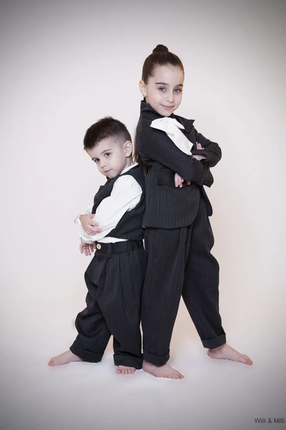 Dark Gray Striped Trousers — photo 2