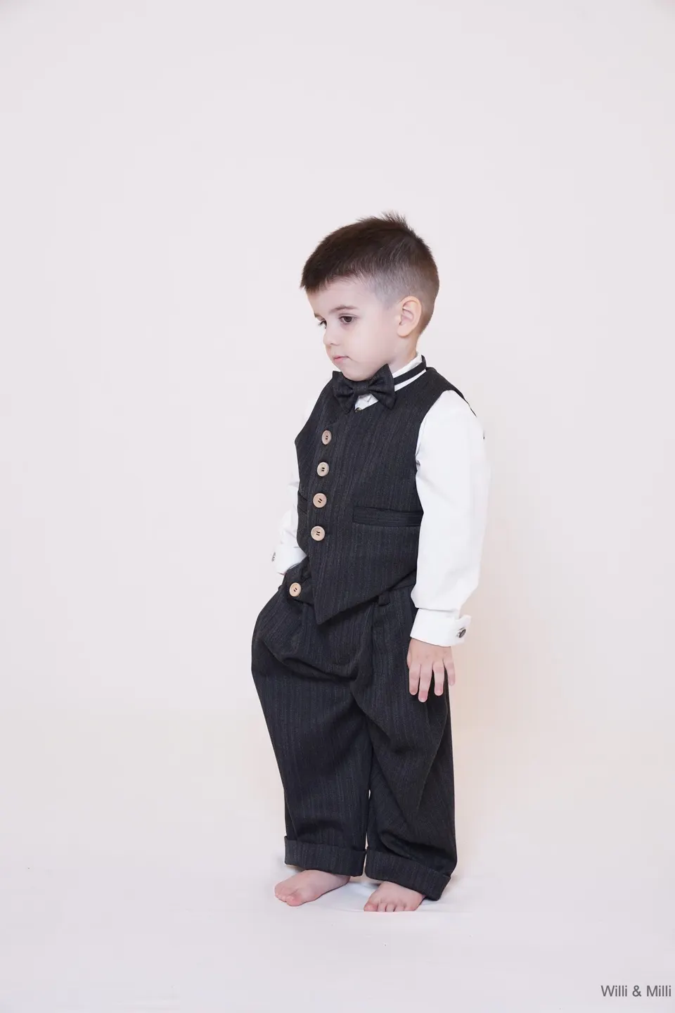 Dark Gray Striped Trousers — photo 3