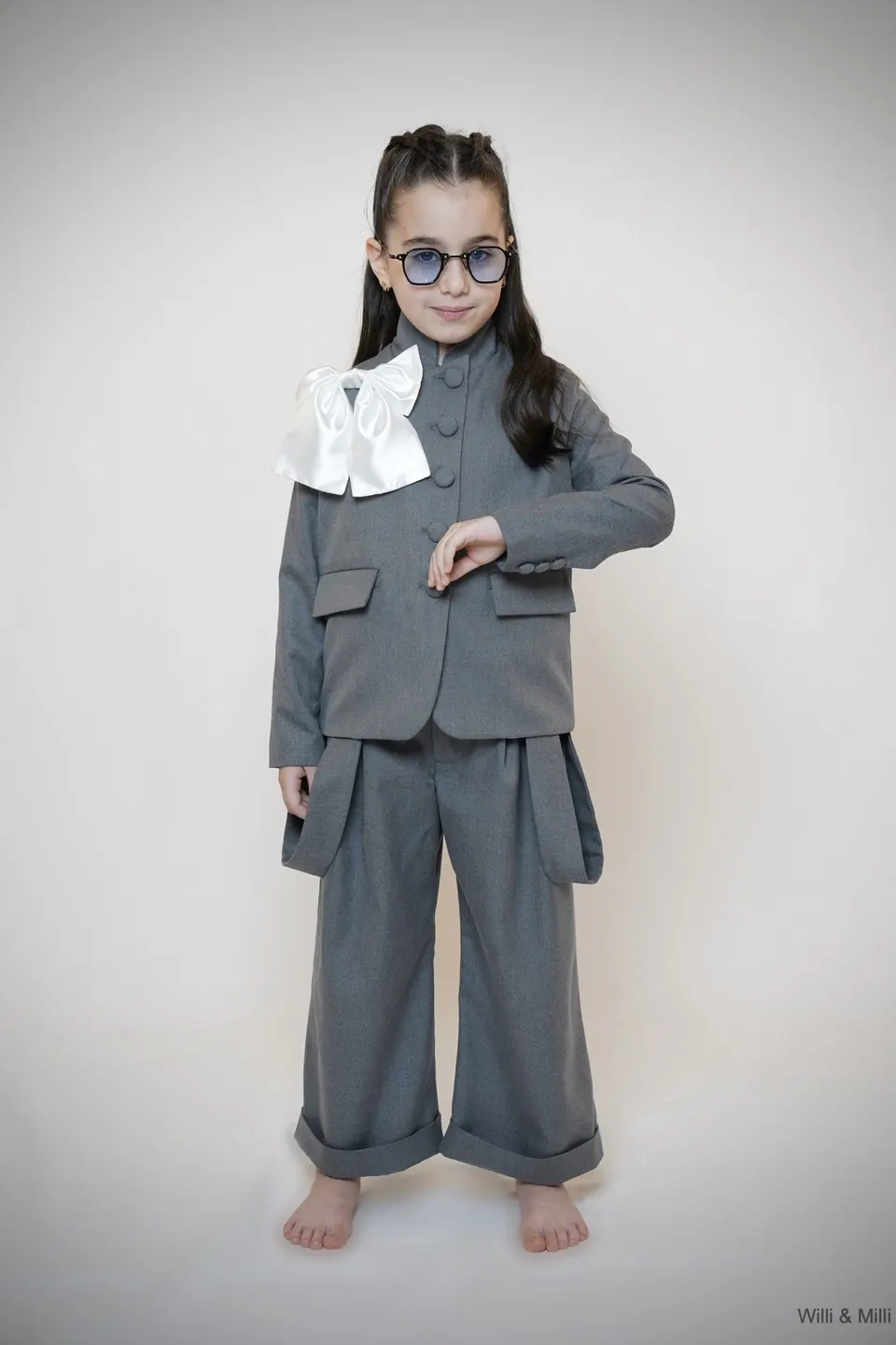 Light Gray Jacket With Satin Sash-Bow - BTS — photo 3