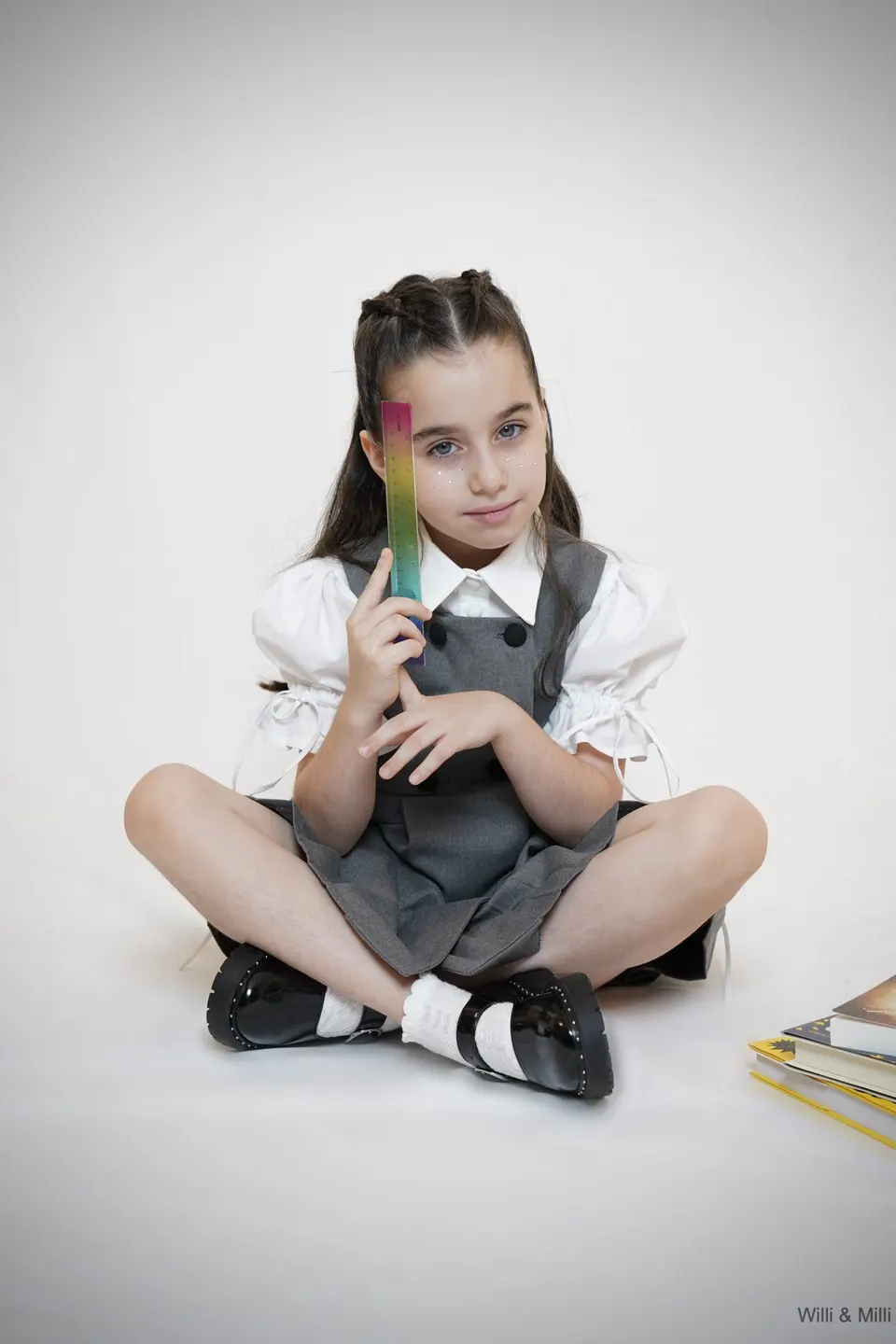 Light Gray Ruched Classic Dress - BTS — photo 2