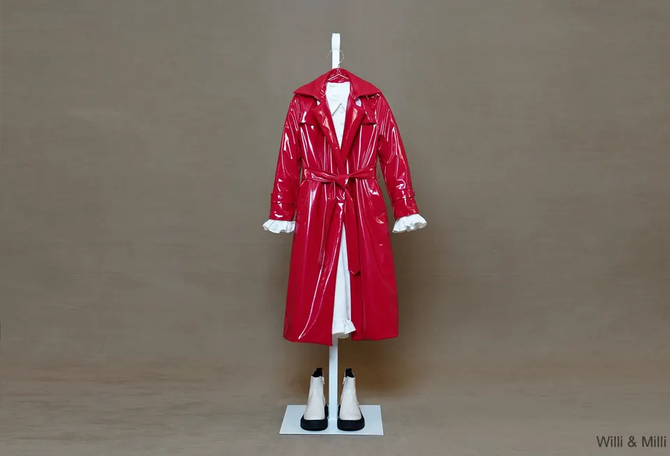 Red Rain-Trench With Lining