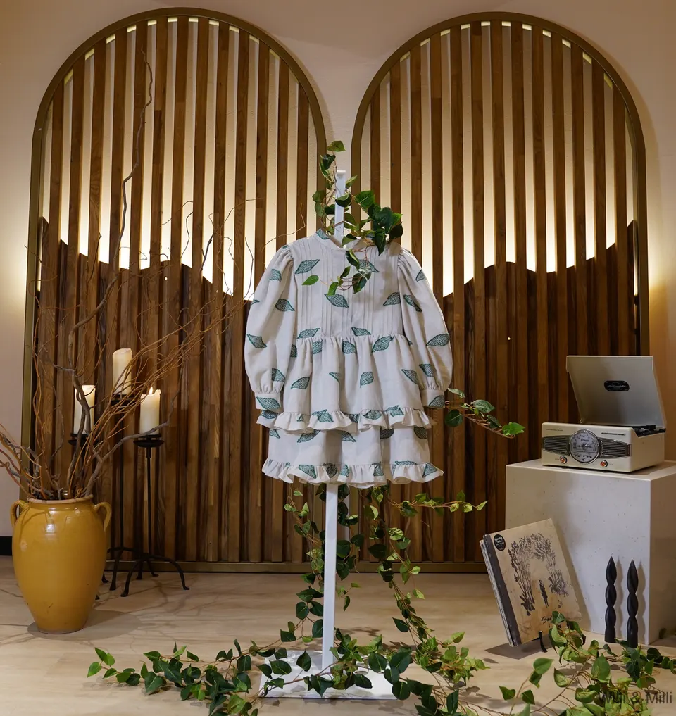 Leaves Linen Dress