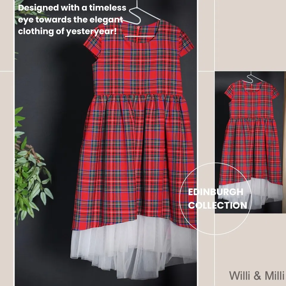 Red Cubic Dress Lining