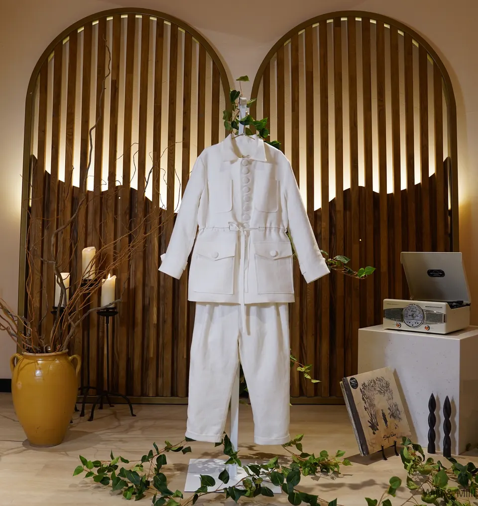 White Linen Low-Crotch New Trousers