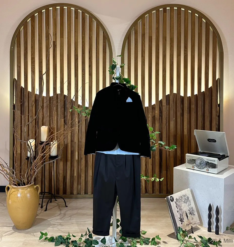 Black Velvet Jacket With Velvet Buttons