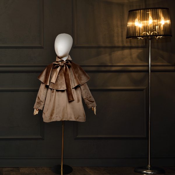 Brown Velvet Cape Coat