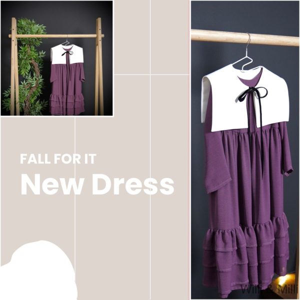 Purple Bottom Ruched Dress