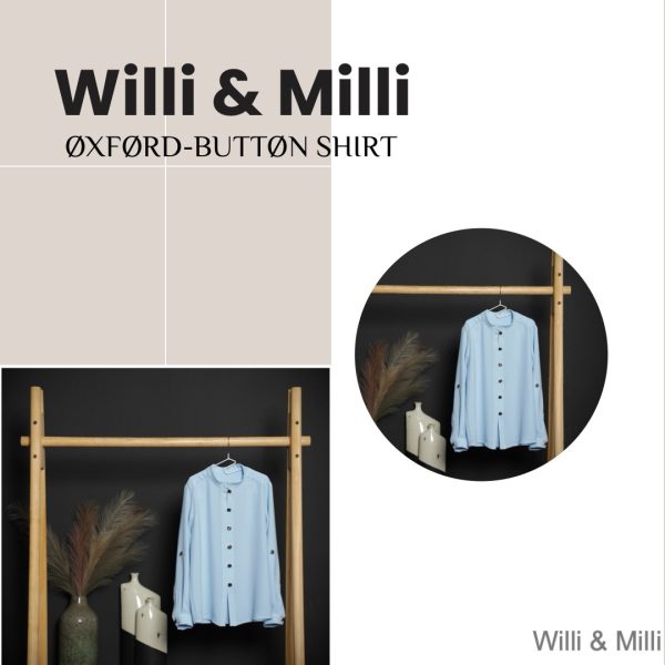 Light Blue Shirt Coat Of Arms Button
