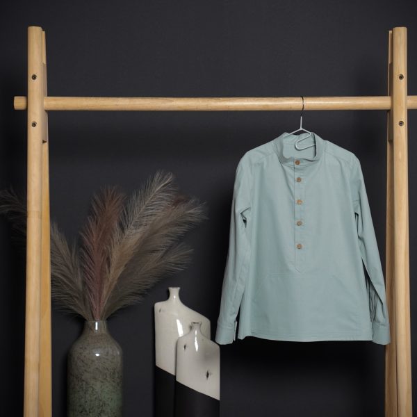 Dark Turquoise Oxford-Shirt Button