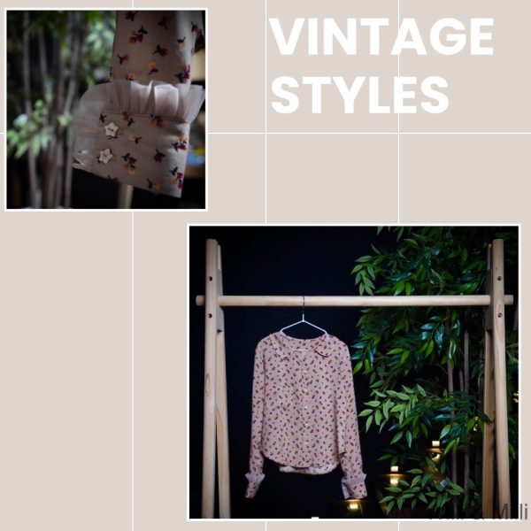 Vintage Colorful Pastel Pink Blouse With Tule Details
