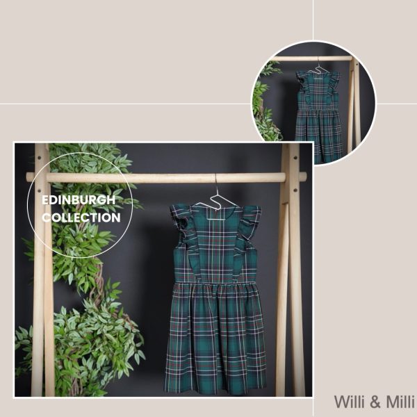 Green Cubic Ruched Dress